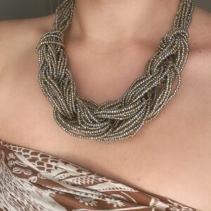 Gold & Silver Beaded Necklace